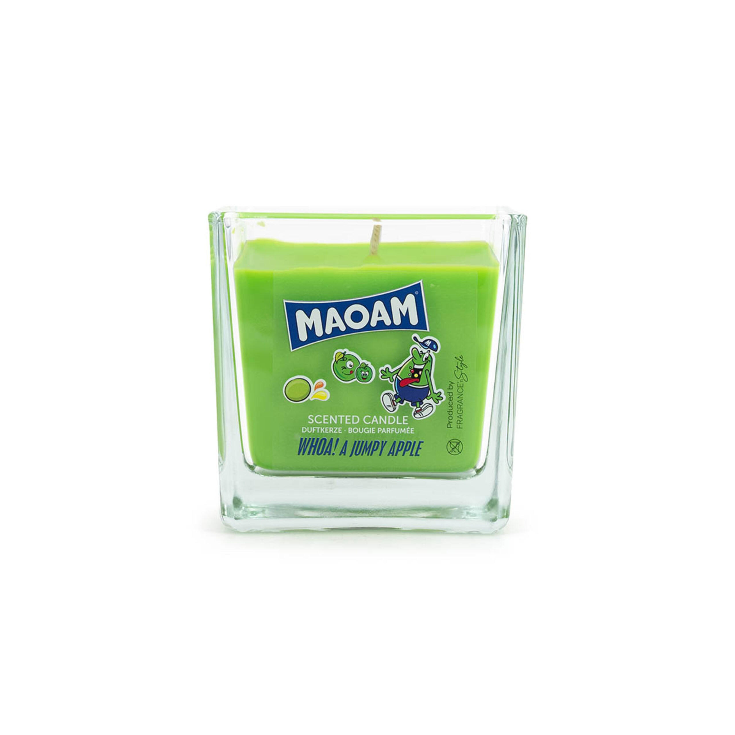 DUFTKERZE Maoam - Grün, Naturmaterialien/Glas (8cm)