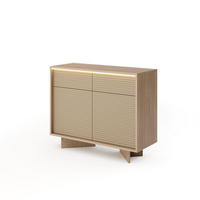 KOMMODE DEMI Cappuccino, Kommode mit Schubladen und LED-Beleuchtung - Cappuccino, Holzwerkstoff (104/84/40cm) - Bettso