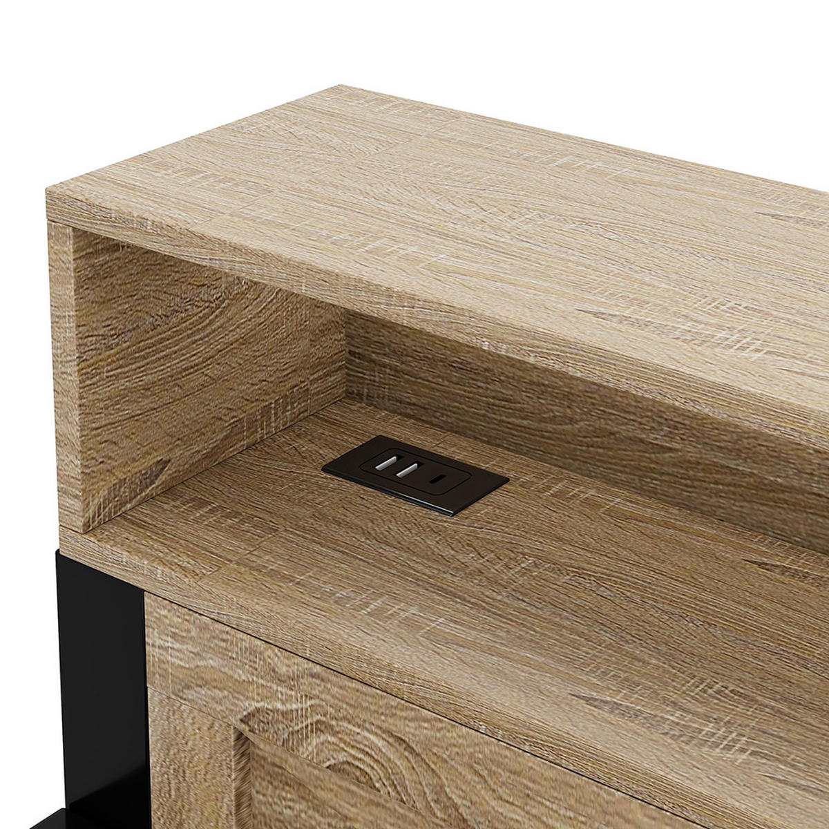 AUSZIEHBETT 90 x 200 cm, Metall in Schwarz - Schwarz, Metall (90/200cm) - KOMHTOM