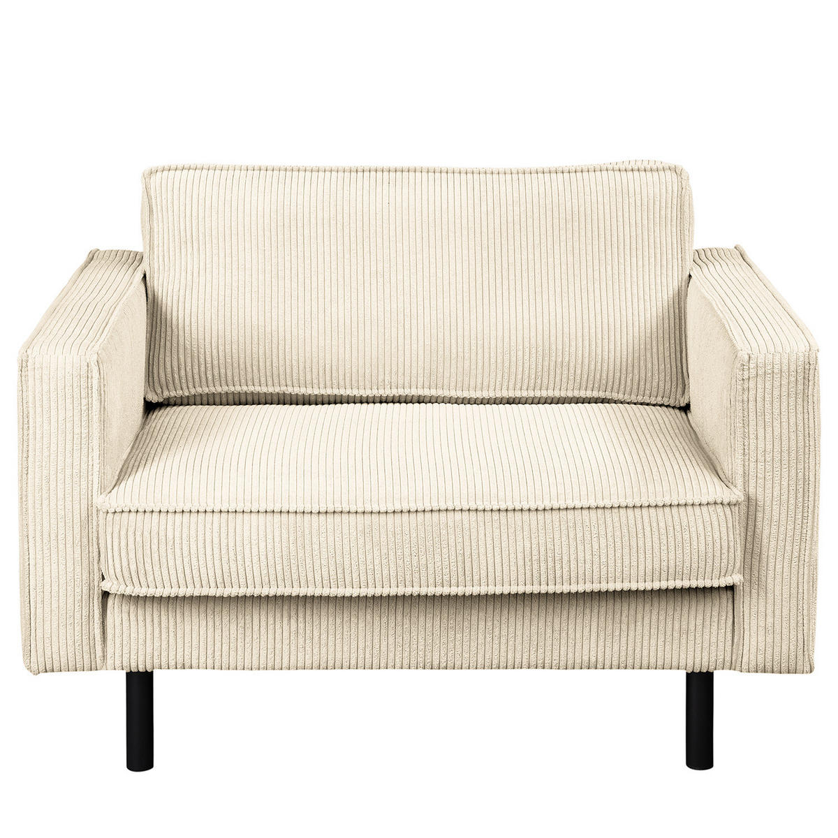 XL SESSEL - Beige/Schwarz, Textil/Metall (117/81/96cm) - home24
