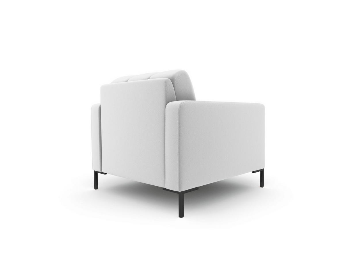 SESSEL Mamaia aus strukturiertem Stoff hellgrau - Hellgrau, Textil (92/75/87cm) - Micadoni