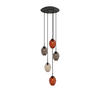 GALERIELEUCHTE Echos 5-flammig Mehrfarbig Ø 18cm - Multicolor/Weiß, Glas (18/18/20cm) - s.luce