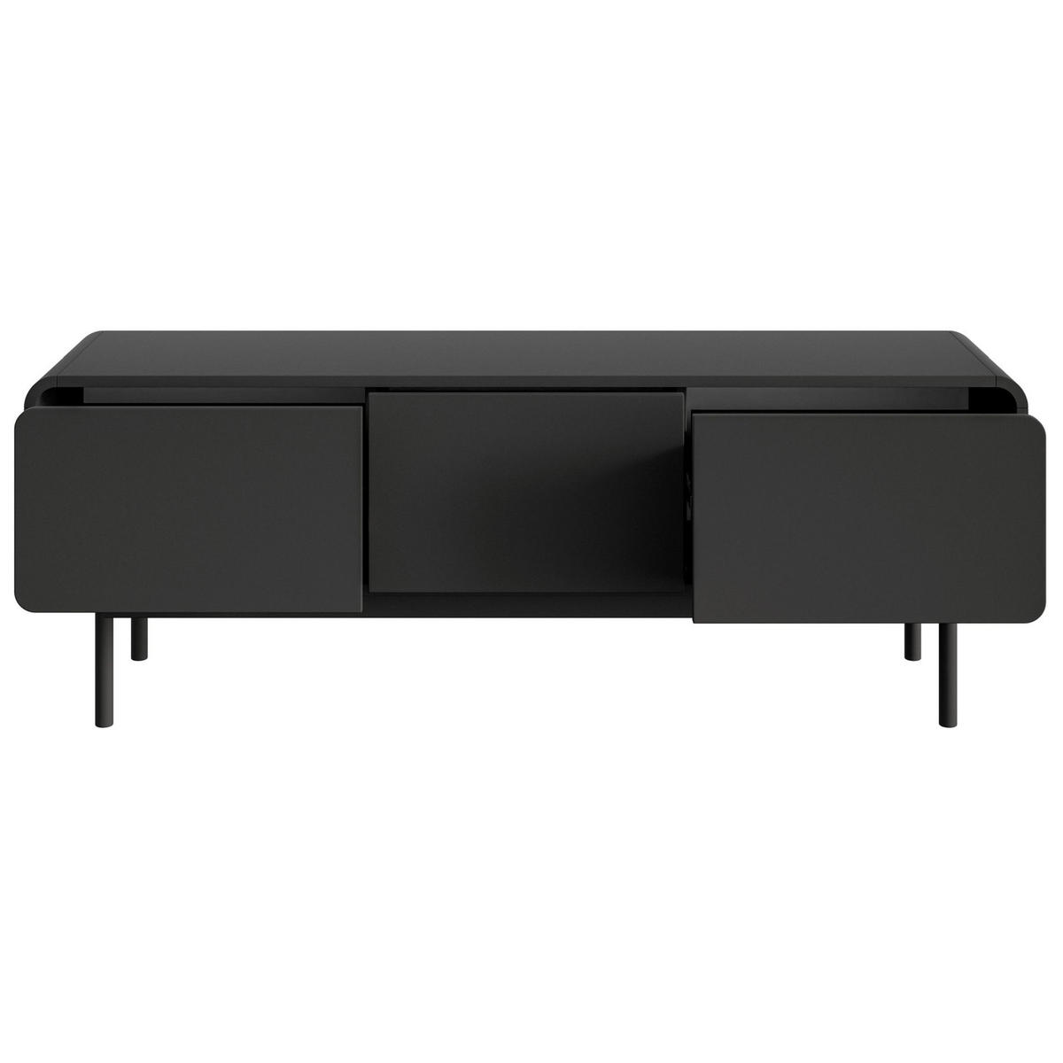 TV-LOWBOARD Oro Schwarz mit 3 Schubladen 154 cm - Schwarz, Holz/Holzwerkstoff (154/53.4/40cm) - Selsey