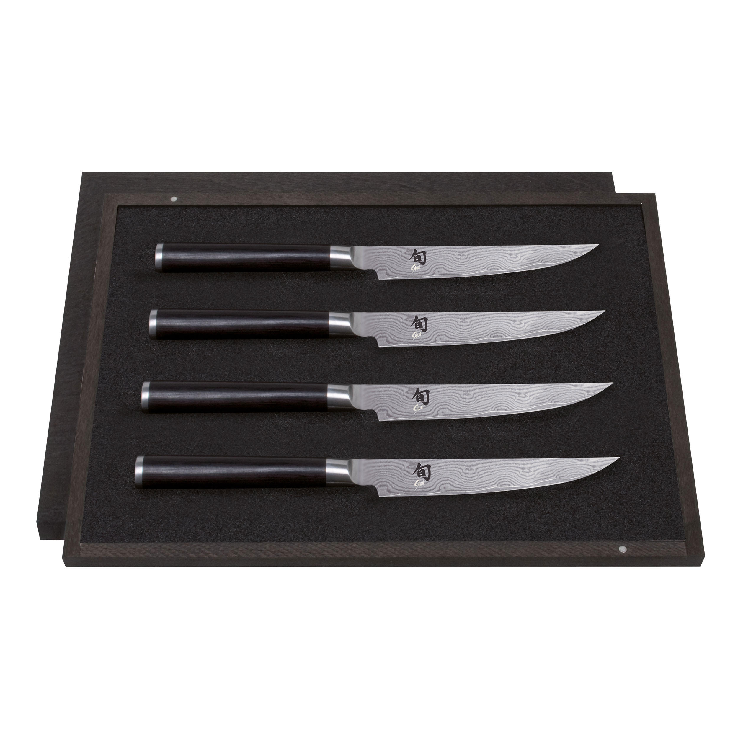 STEAKMESSER Shun Classic, 4er Set, 12 cm - Silberfarben, Metall (29cm) - Kai Messer