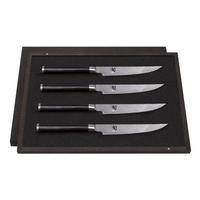 STEAKMESSER Shun Classic, 4er Set, 12 cm - Silberfarben, Metall (29cm) - Kai Messer