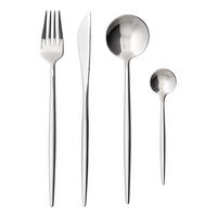 BESTECK-SET (4-tlg.) Stiletto - Silberfarben, Metall - Butlers