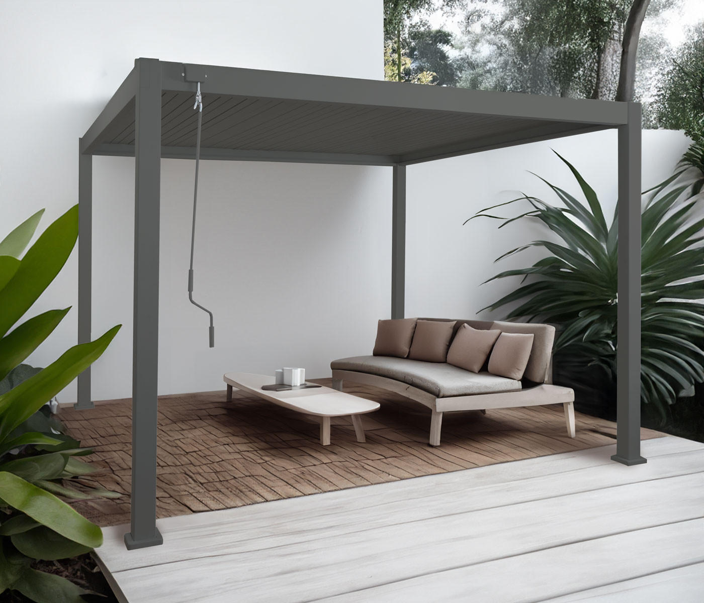 PERGOLA Anthrazit - Anthrazit, Metall (308/230/308cm) - MCW