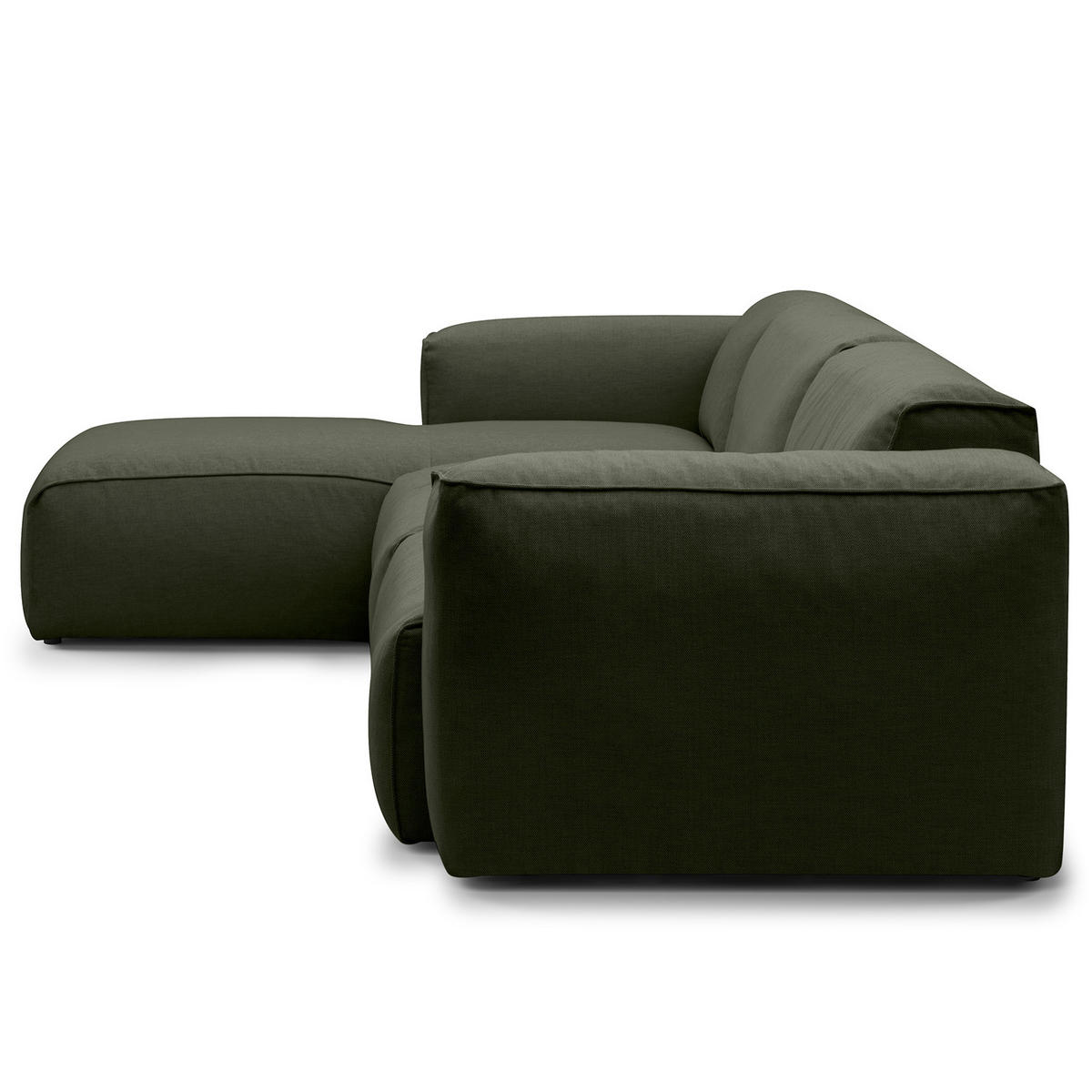 3-SITZER ECKSOFA mit Longchair - Schwarz/Grau, Kunststoff/Textil (317/173cm) - home24