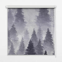 VNÚTORNÁ roleta - okenná roleta - roleta - 110x140 cm - Hmlistý les - čierna, plast (110/140/0.5cm) - TULUP