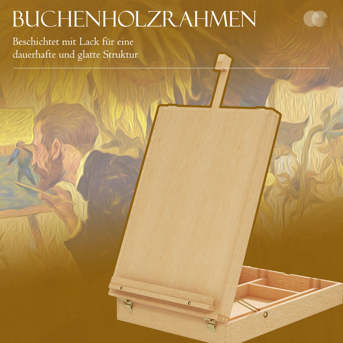 TISCHSTAFFELEI - Eiche Bianco, Holz (41.5/74.5/27cm) - HOMCOM