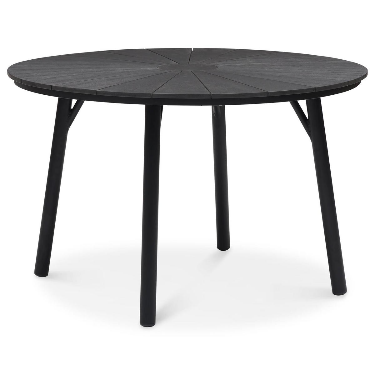 GARTENMÖBEL SET AGAPE/WINDY 5er Set grau, schwarz - Grau, Metall - IDIMEX