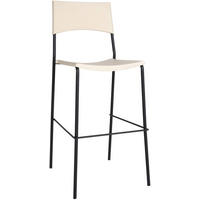 BARHOCKER Kunststoff creme - Creme/Schwarz, Kunststoff/Metall (43/114/41cm) - CLP