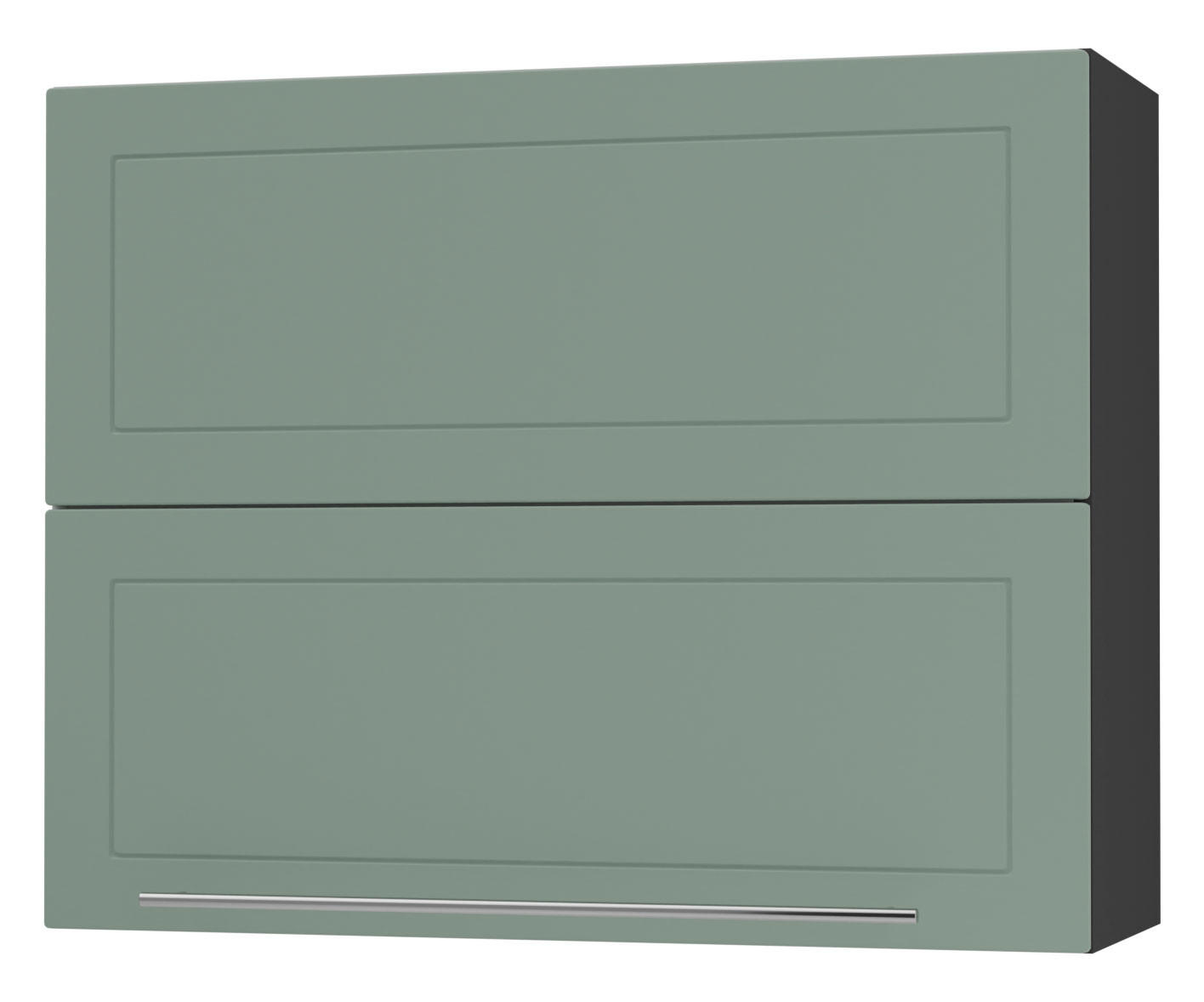 KÜCHENHÄNGESCHRANK Kvantum W8B/90 Mint Matt / Schwarz Matt 90 / 32,5 / 72cm - Schwarz/Mintgrün, Holz/Holzwerkstoff (90/72/36cm) - Feldmann-Wohnen