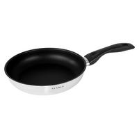 PFANNE Bratpfanne 24 cm Edelstahl Induktion - Edelstahlfarben, Metall (24cm) - KLAMER