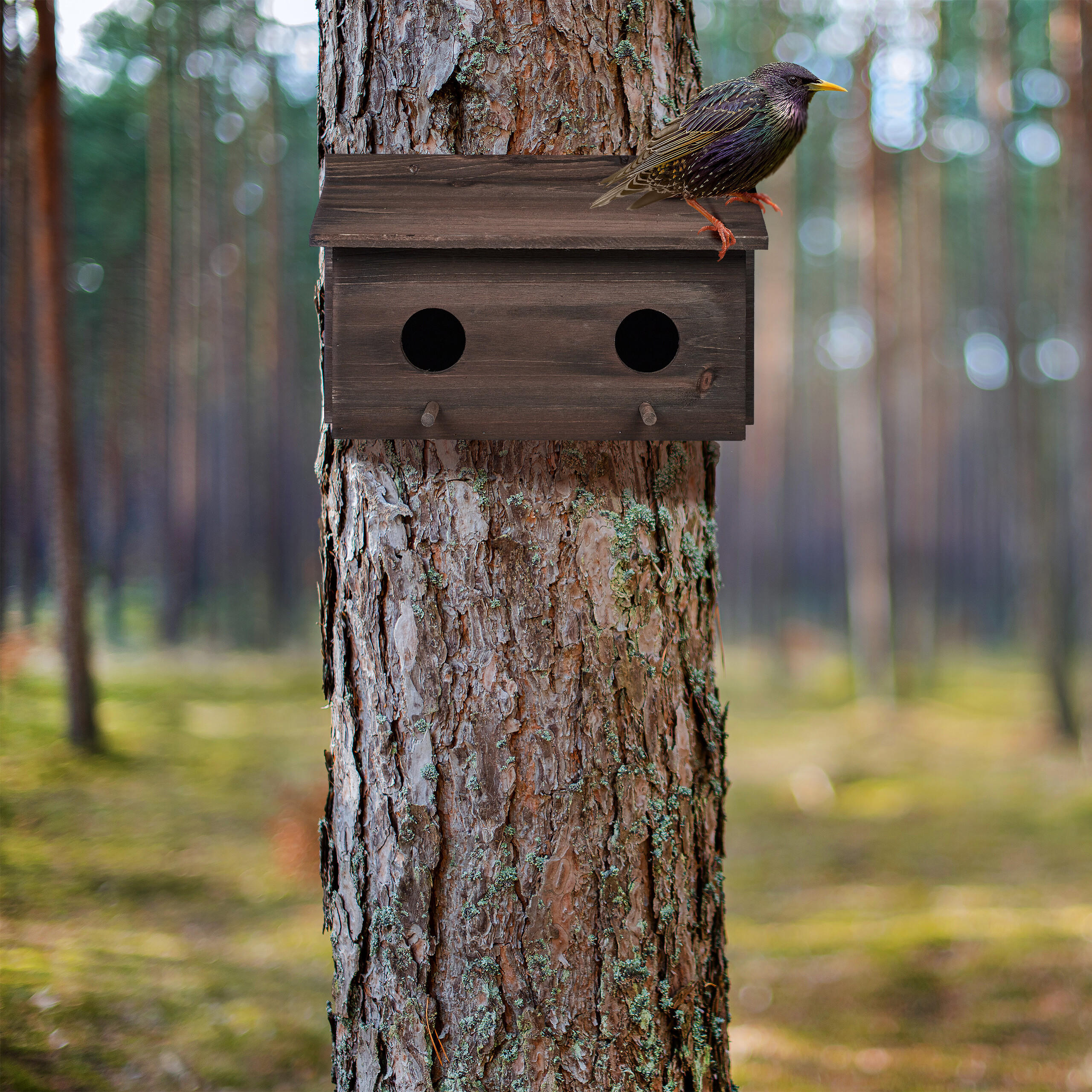 NISTKASTEN - Braun, Holz (35/22/18cm) - Relaxdays