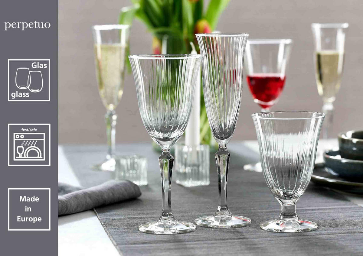 SEKTGLÄSER Perpetuo transparent 190 ml 4er Set - Transparent, Glas (0.19L) - Ritzenhoff Breker