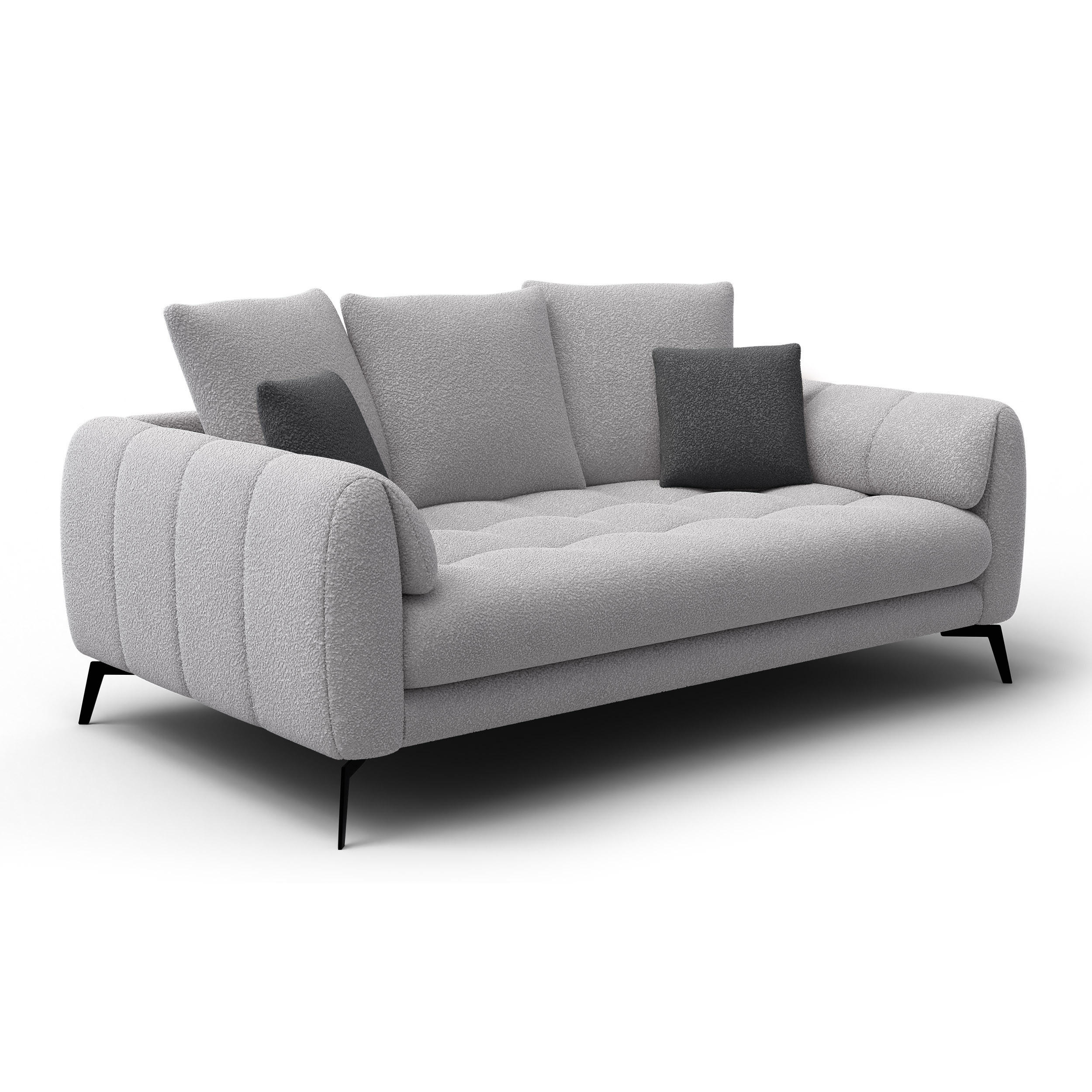 Thumbnail - Courtois Laville Sofa, Hellgrau, Textil, 199x92x108 cm, Wohnzimmer, Sofas & Couches, Sofas