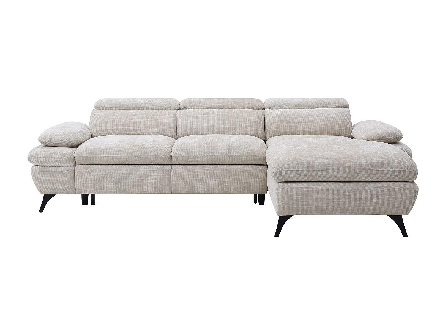 SCHLAFSOFA - 5 Personen - Stoff - Beige - - Beige, Textil (284/80/176cm) - Vente-Unique