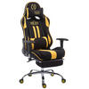 GAMINGSTUHL Limitless-2, Stoff mit Fußablage Schwarz/Gelb - Gelb, Textil/Metall (70/135/58cm) - TPFLiving