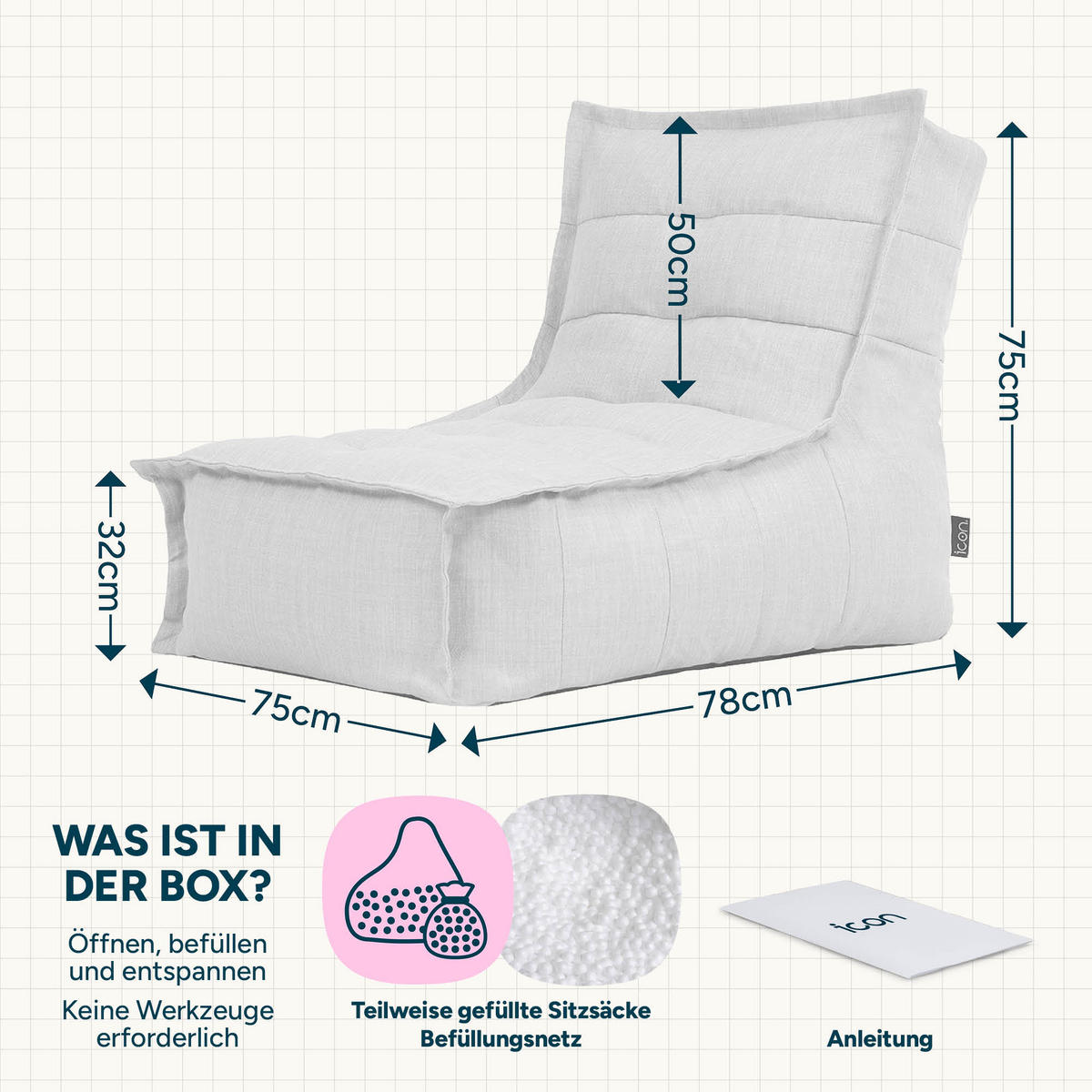 OUTDOORSITZSACK Skandi - Grün, Textil (75/75/96cm) - icon
