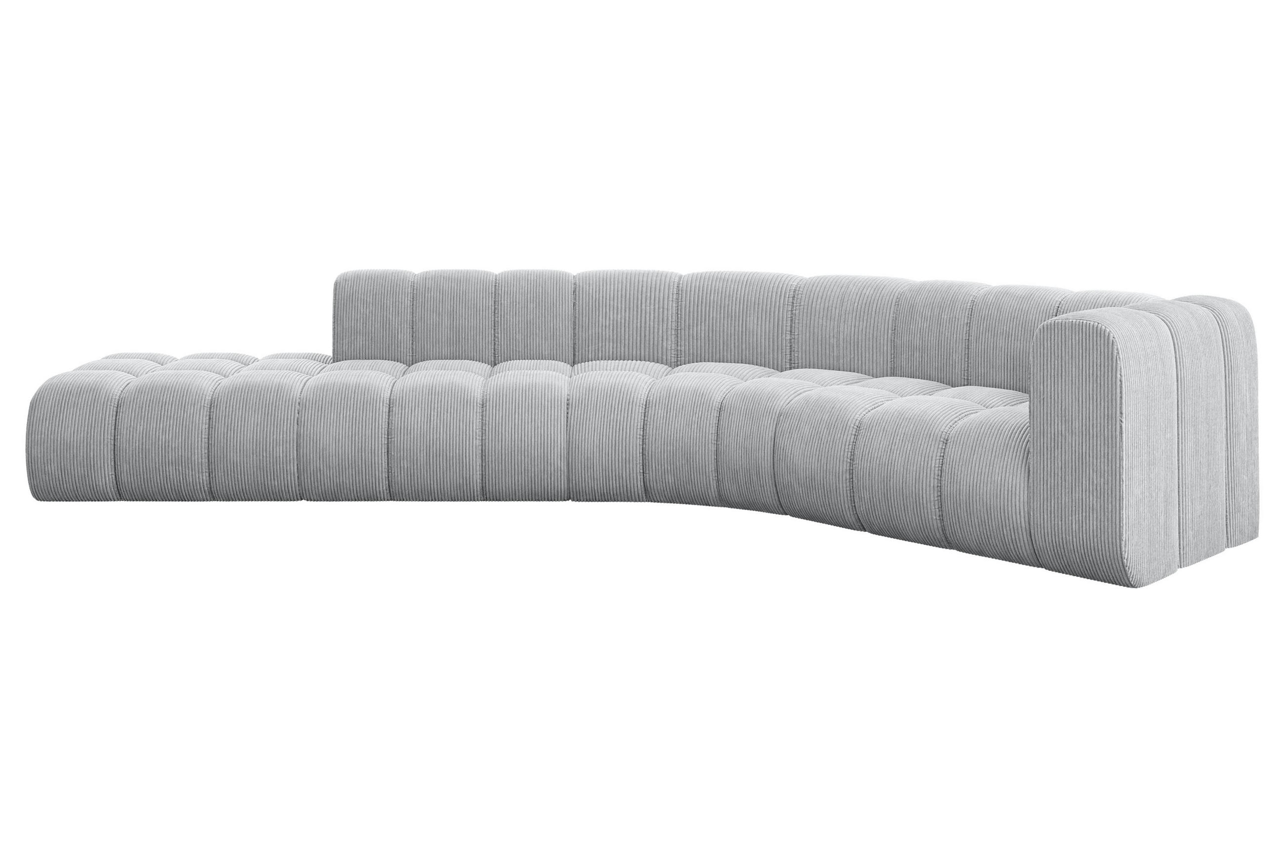 ECKSOFA modulares Sofa Tilmo-L1 - 399x194x70 cm Grau - Grau, Holzwerkstoff/Textil (399/194cm) - ALTDECOR