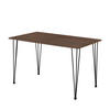 ESSTISCH Kiel - Walnussfarben, Holzwerkstoff/Metall (70/120/75cm) - [en.casa]