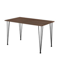 ESSTISCH Kiel - Walnussfarben, Holzwerkstoff/Metall (70/120/75cm) - [en.casa]