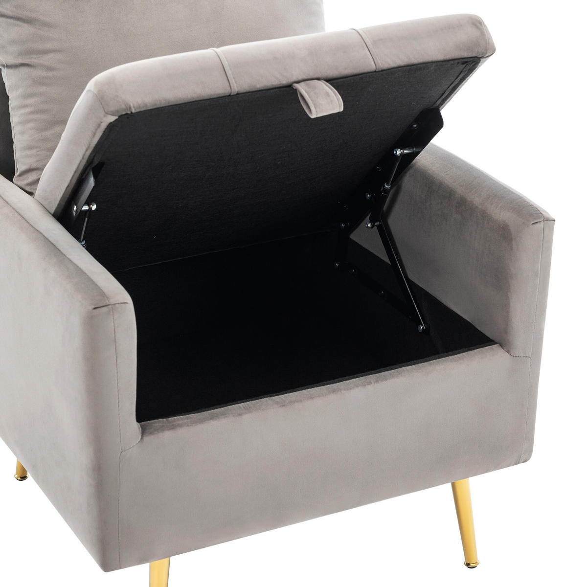 SESSEL mit 2 Kissen Grau 71/71/76 cm - Grau, Textil/Metall (71/76/71cm) - Urban Meuble
