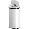 MÜLLEIMER viereckig 70L weiß mit Sensor - Weiß, Metall (40/73/29cm) - Juskys