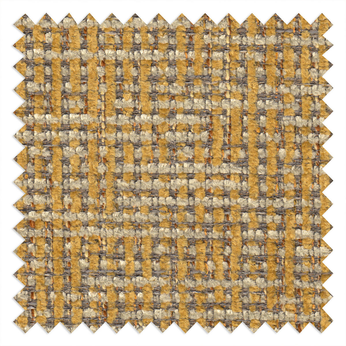 HOCKER mit Kreuzfuß - Chromfarben/Honig, Textil/Metall (54/41/41cm) - home24