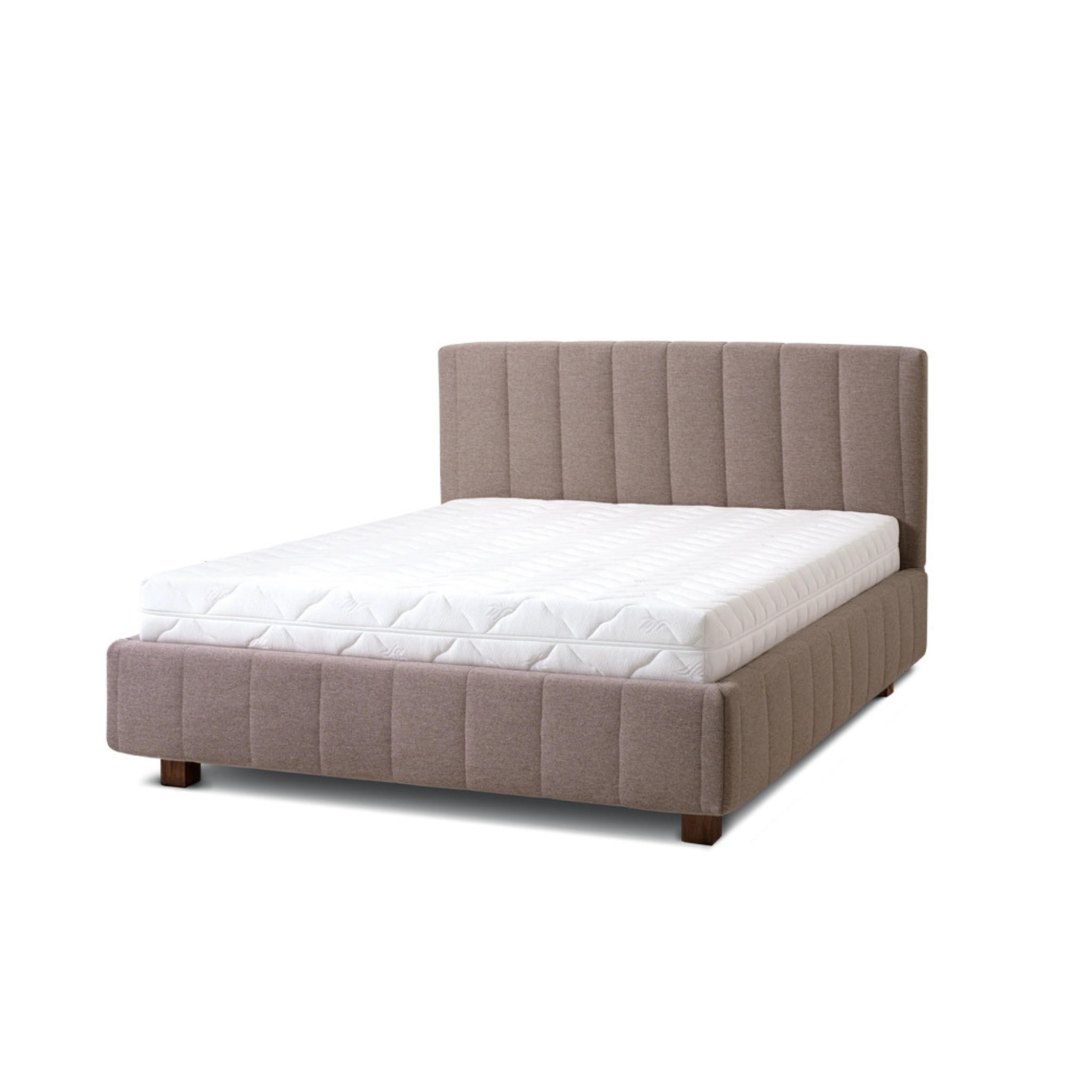 POLSTERBETT Calma 160x200 in Siena Brown - Braun, Holz (160/200cm) - Letti Moderni