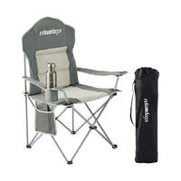 CAMPINGSTUHL Grau klappbar - Multicolor, Kunststoff/Textil (86/108/61cm) - Relaxdays