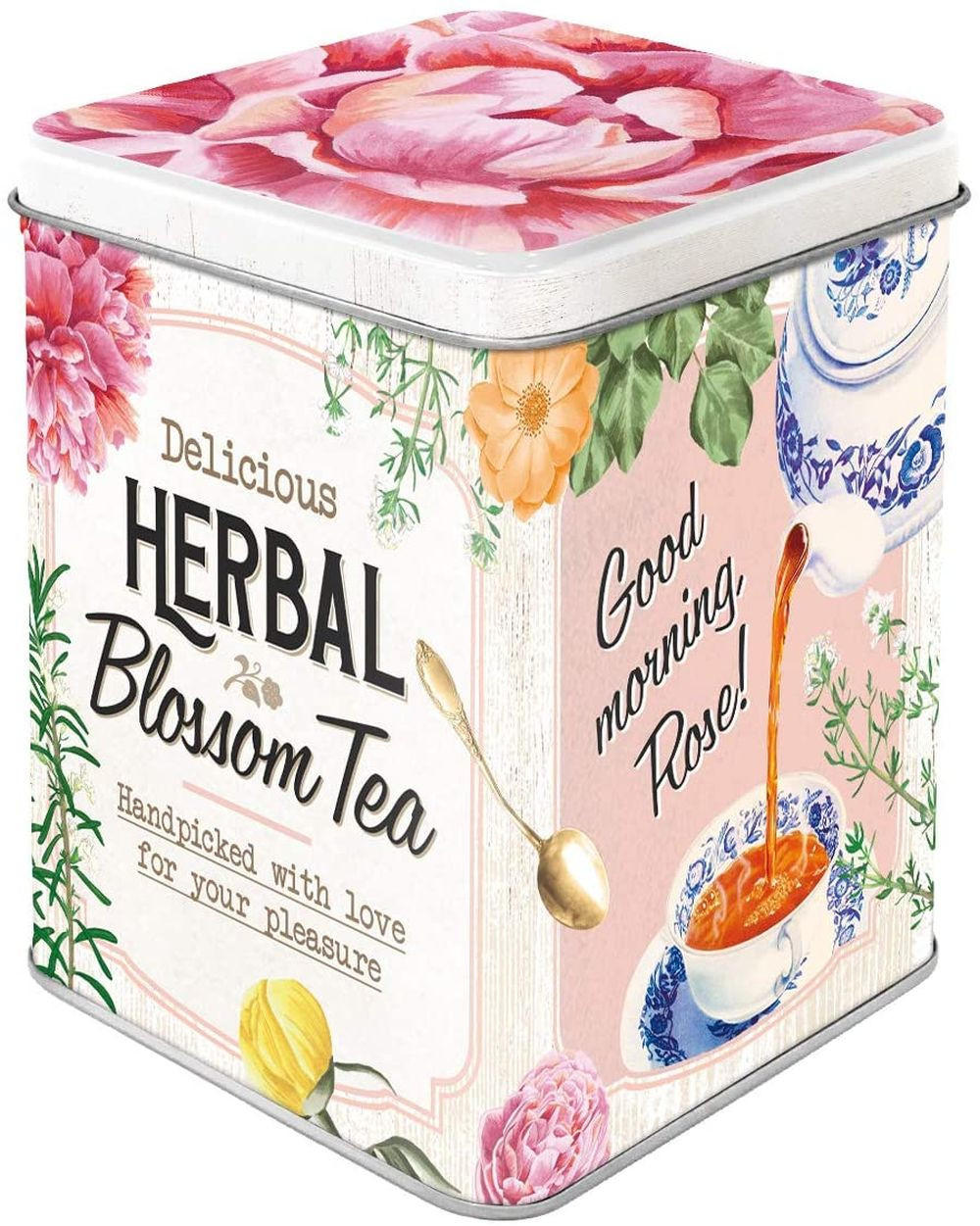 TEEDOSE Home & Country Herbal Blossom Tea - Multicolor, Metall (1/9.5cm) - Nostalgic-Art