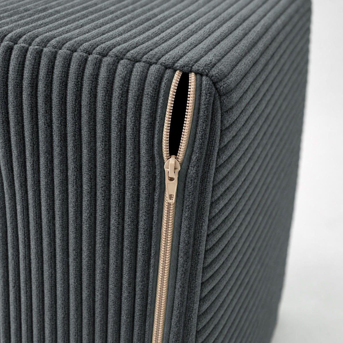 KINDERSOFA Anthrazit modular 10-tlg. - Anthrazit, Kunststoff/Textil (108/32/50cm) - Relaxdays