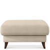 HOCKER GUSTAVO Bouclé, Creme - Creme, Holz/Holzwerkstoff (92/49/92cm) - KONSIMO®