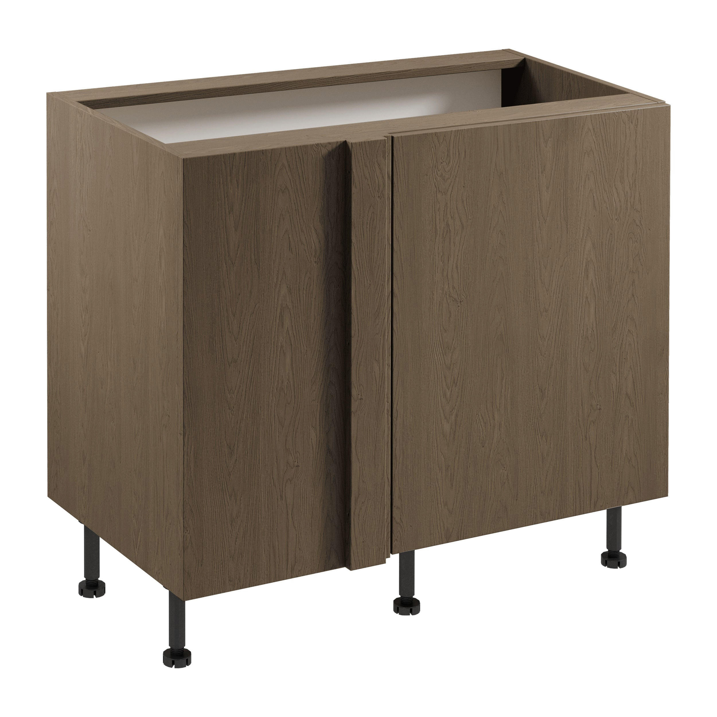 ECKUNTERSCHRANK D100N P/L – Sorento Dunkle Eiche – Gerade mit Blindteil – Dunkle Eiche - Dunkelbraun, Holzwerkstoff (100/87/56cm) - ROYAL24_MARKT