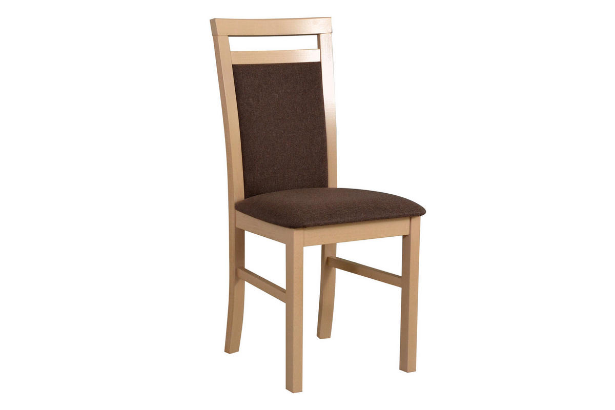 ESSZIMMERSTUHL - Set 4x MILANO 5 sonoma, soro 28 - Braun/Sonoma Eiche, Holz (43/94/40cm) - Leaf Design