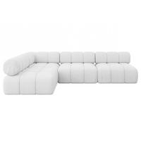 ECKSOFA modulares Sofa Samaro-L2 - 285x190x70 cm Weiß Bouclé - Weiß, Holzwerkstoff/Textil (285/190cm) - ALTDECOR