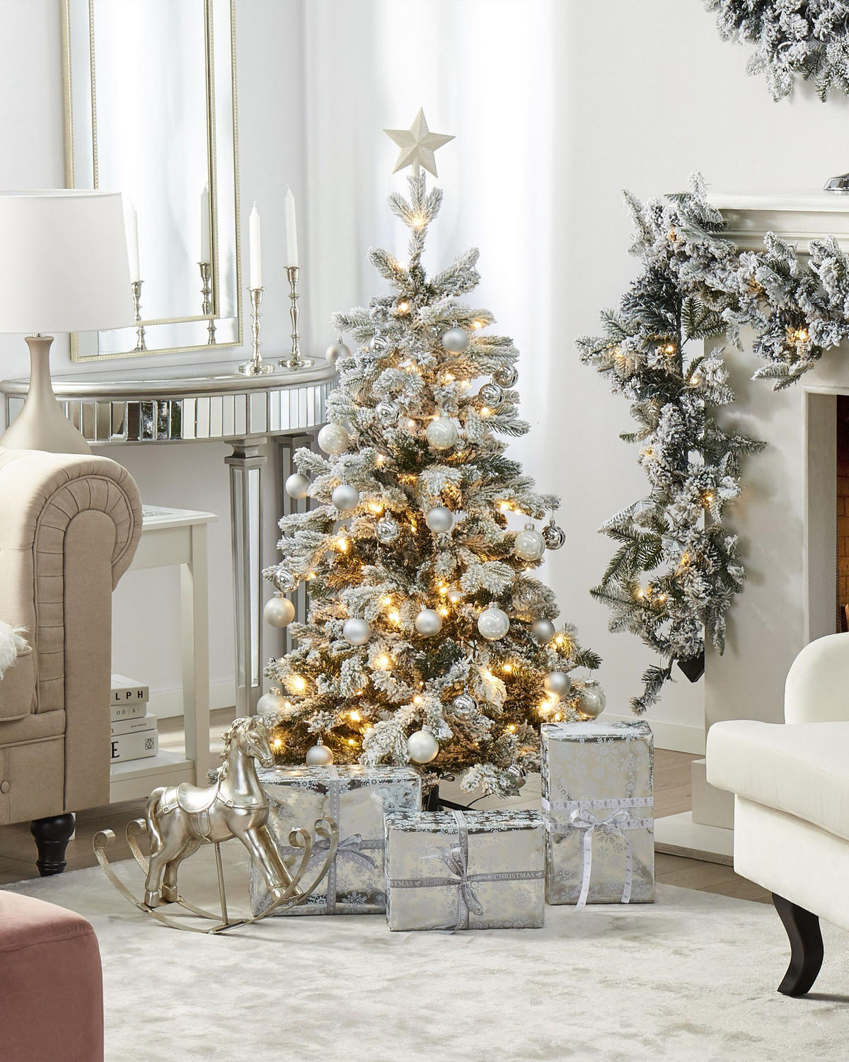 WEIHNACHTSBAUM 120 cm Grün Tatlow - Grün, Kunststoff (120cm) - Beliani