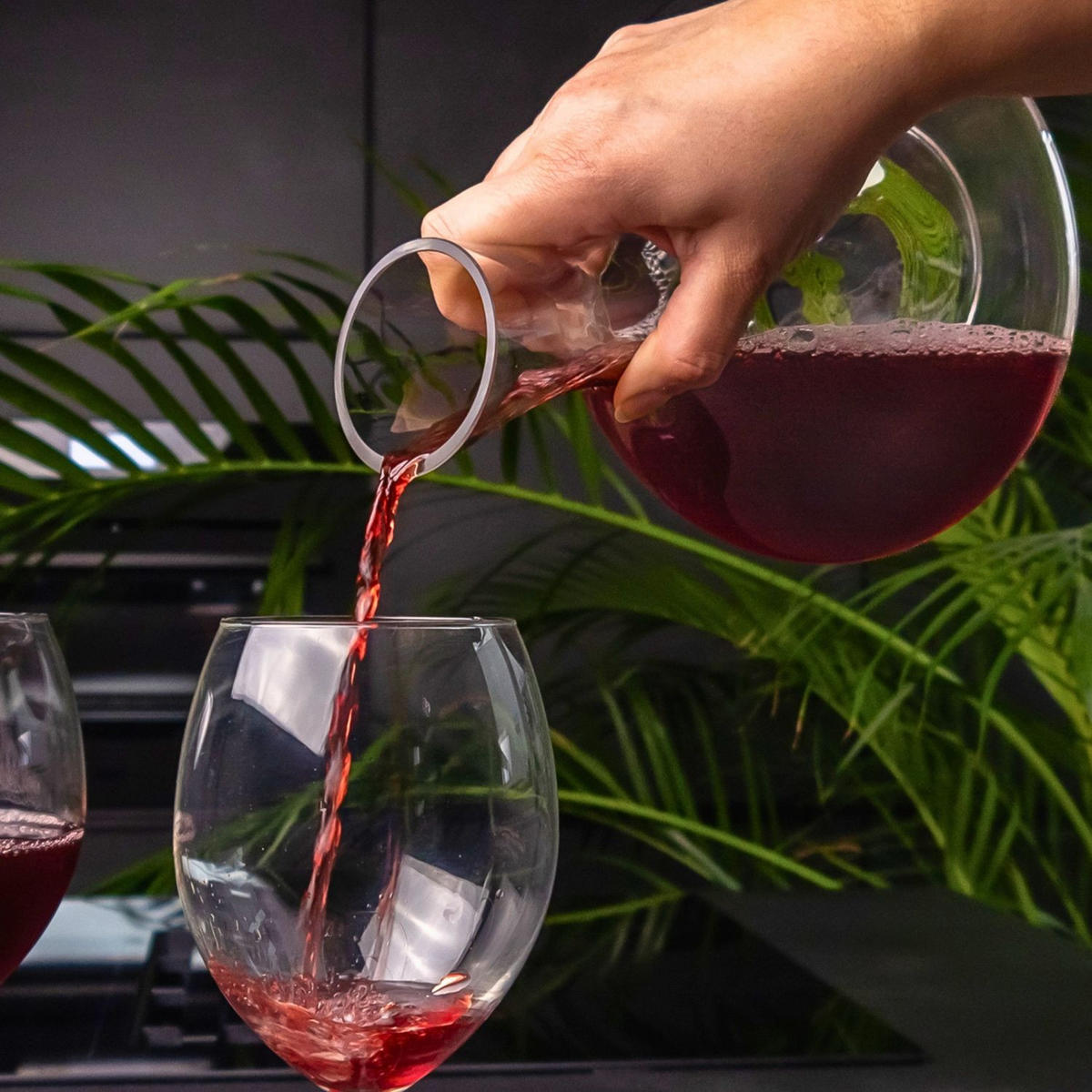 GLAS KARAFFE mit 1.8 Liter für Rotwein - Transparent, Glas (0.75L) - Intirilife