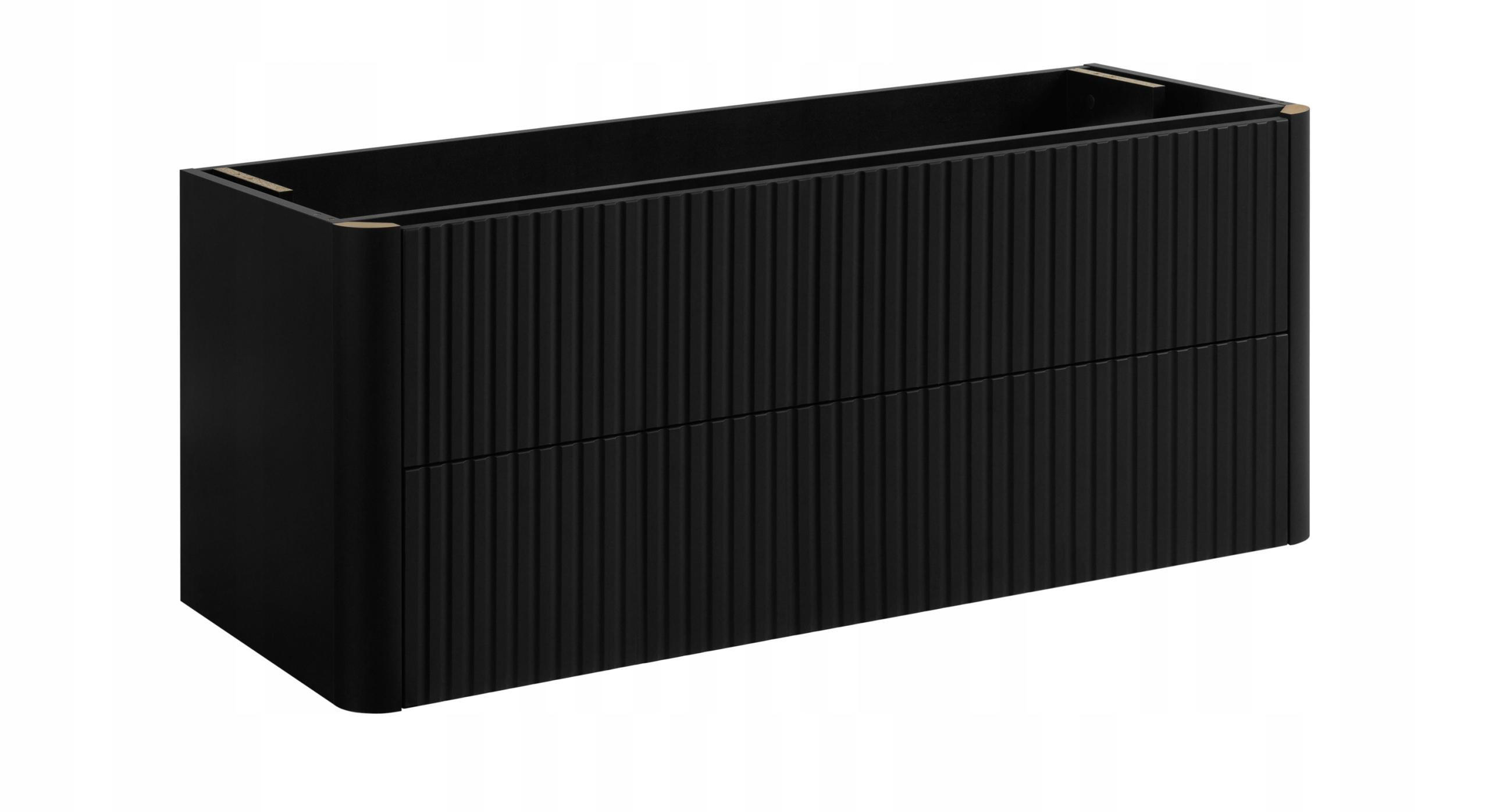 Rodan Waschbeckenunterschrank Schwarz 120x48.4x43.7 cm