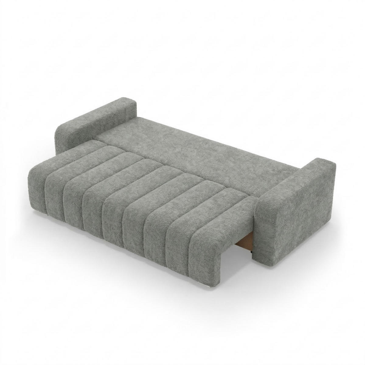 SOFA 3-SITZER MIT SCHLAFFUNKTION ABRIELLE Dunkelgrau - Dunkelgrau, Textil (97/87/227cm) - Mebligo