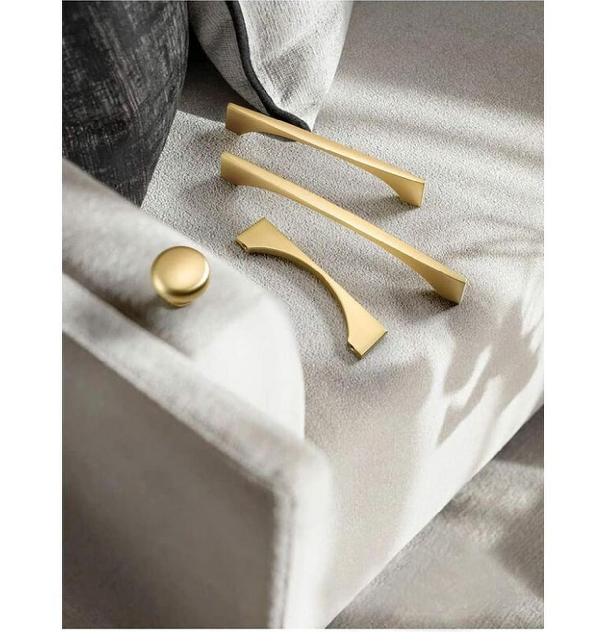 MÖBELGRIFF Gold 6er-Set 192 mm T-Griff - Multicolor, Textil (2/2.5/21.1cm)