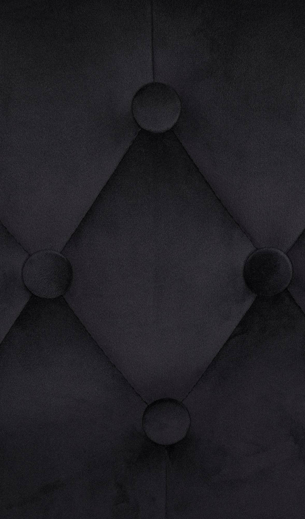 BARHOCKER Samt schwarz - Schwarz, Textil (62/103/55cm) - CLP