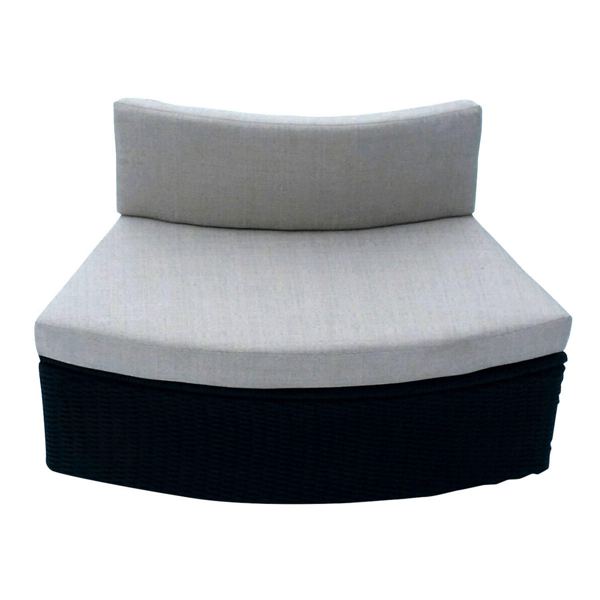 WHIRLPOOL RANDMÖBEL RUND Sitzbank rund - Braun, Naturmaterialien (112/72/50cm) - Canadian Spa Company