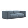 3-SITZER SOFA Chenille Stoff Blau - Blau/Blaugrau, Kunststoff/Textil (228/70/89cm) - Makamii