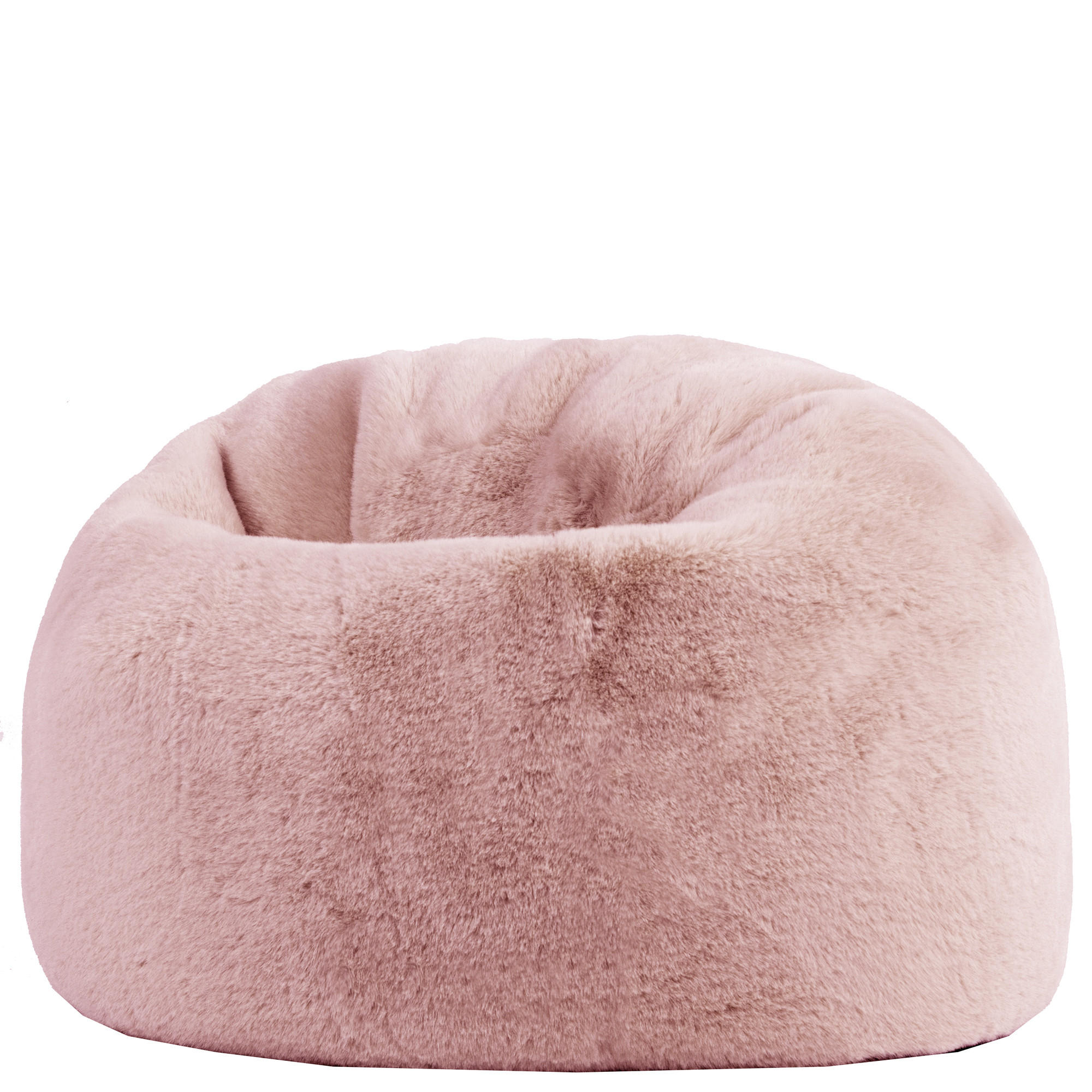 KINDERSITZSACK Kingston Kaninchenkunstfell - Pink/Mokka, Textil (80/45/80cm) - icon