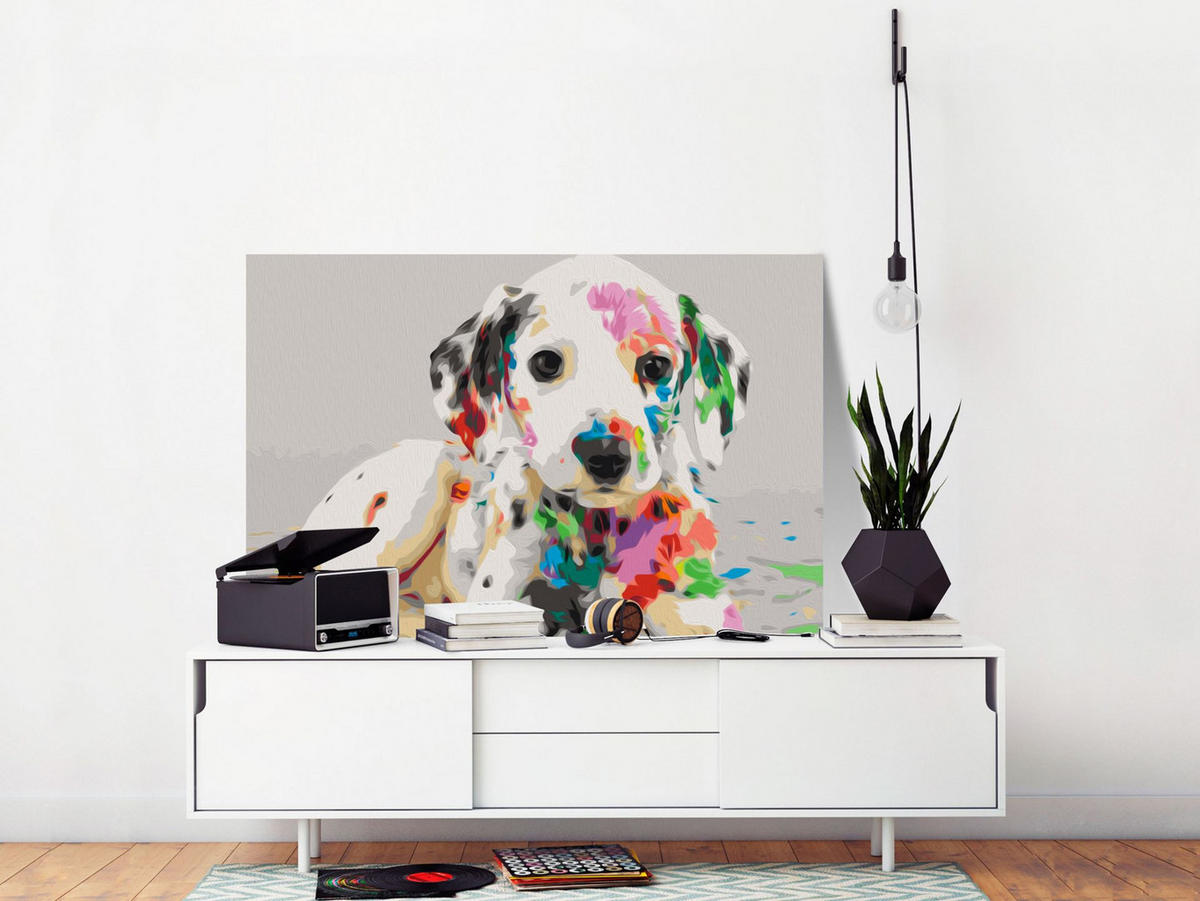 MALEN NACH ZAHLEN 50/40 cm - Multicolor, Textil (1.4/40cm) - KUNSTLOFT