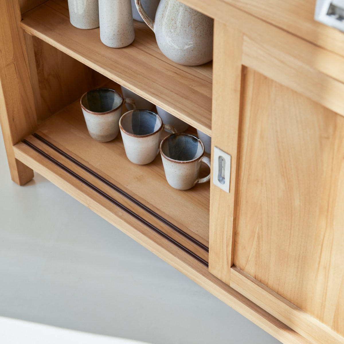 SIDEBOARD Coffee Tek Natur aus Teak - Naturfarben, Holz (180/100/48cm) - Tikamoon