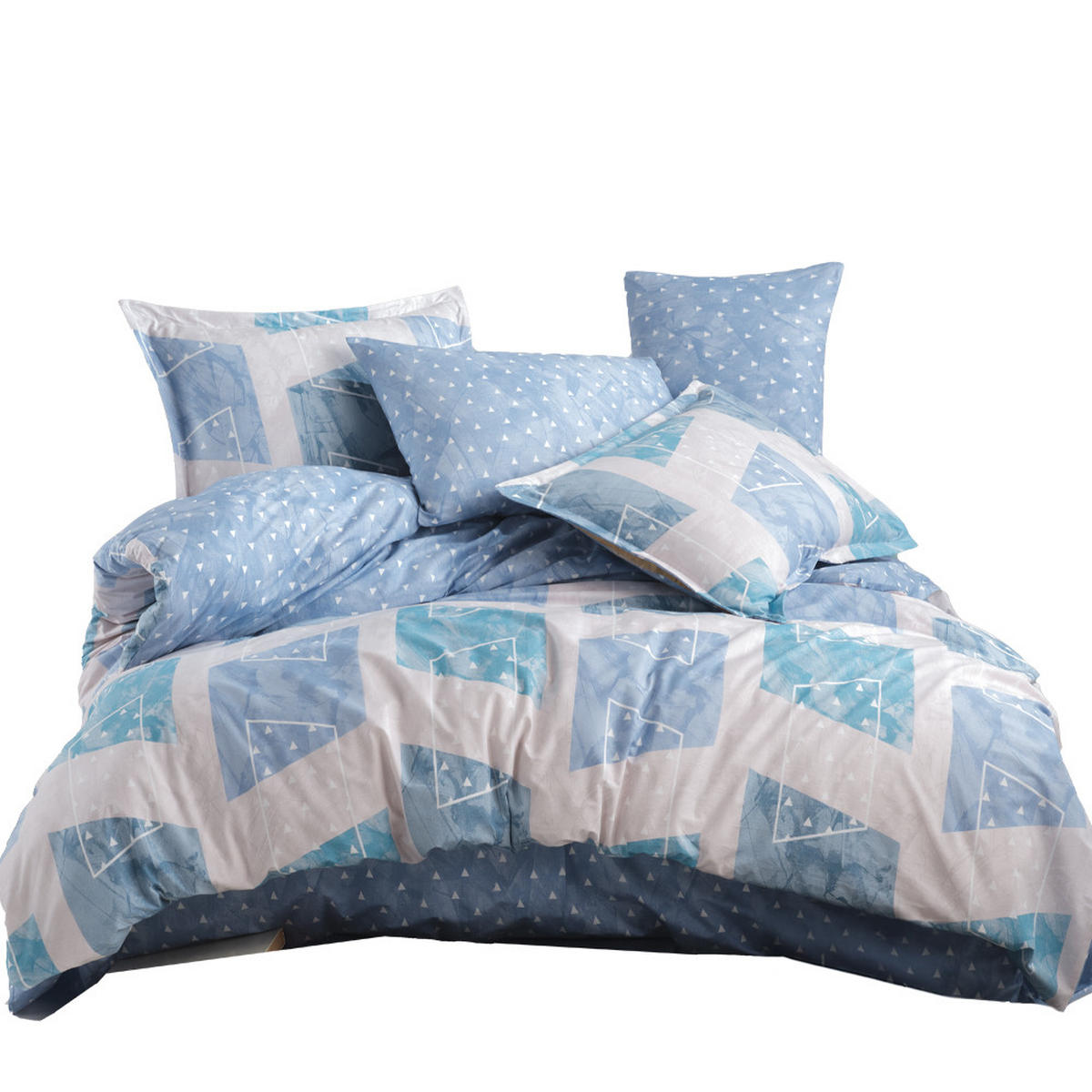 BETTWÄSCHE 6-teilig 220/240 cm SEDEF - Blau, Textil (220/240cm) - ROLFNERS